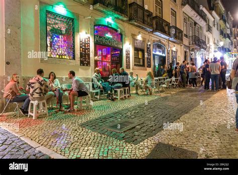 Portugal, Lisbon, Bairro Alto district, Bairro Alto is one of the ...