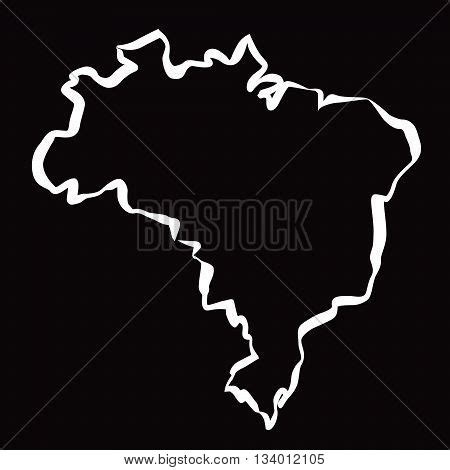 White Drawing Map Vector & Photo (Free Trial) | Bigstock