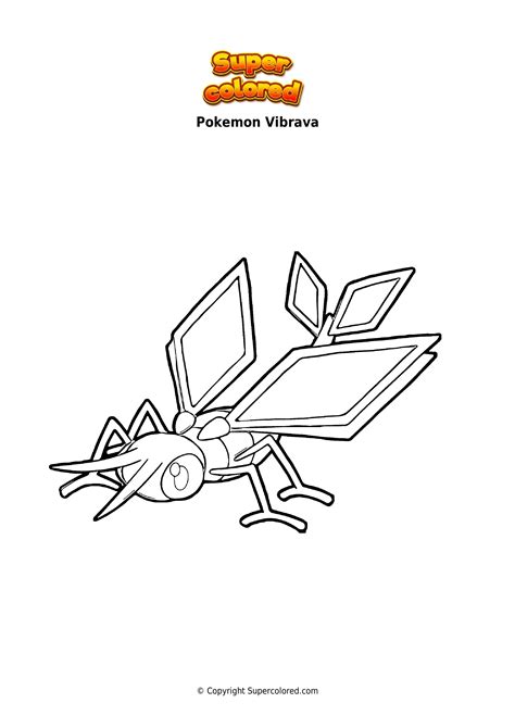 Vibrava Pokemon Coloring Page How To Draw Vibrava Pokemon Coloring