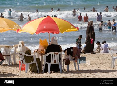 Tripoli, Libya. Mediterranean Beach Scene Stock Photo - Alamy