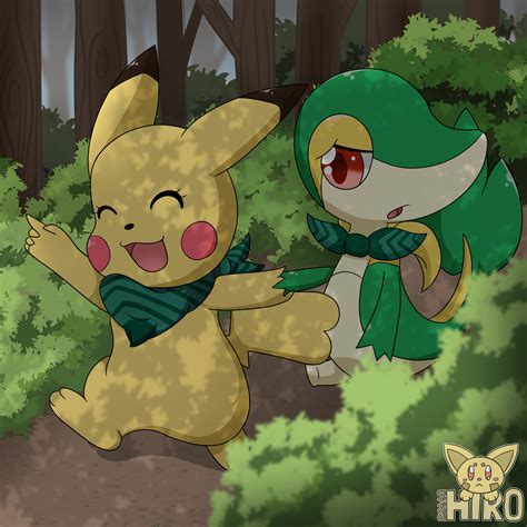 Pokemon Pikachu And Snivy