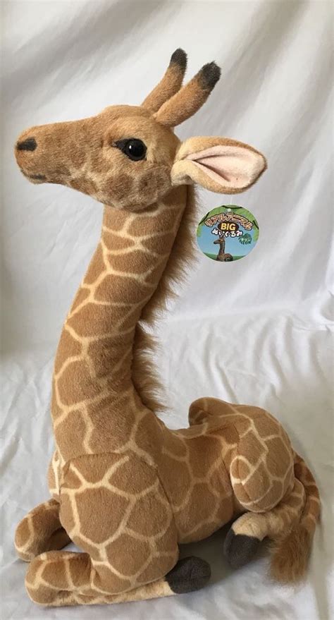 Large Giraffe Stuffed Animal 2 Feet Tall Safari Toy Life Like Laying