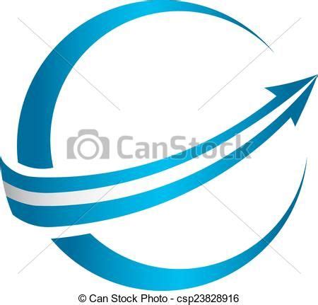 3d Global Arrow Logo Vector 3d Arrow Background Business