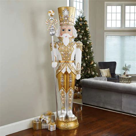 8 LED Metallic Grand Nutcracker With Music Nutcracker Christmas