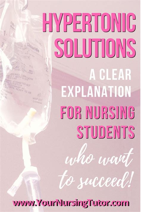 Hypertonic Solution: An Explanation for Nursing Students (UPDATED ...