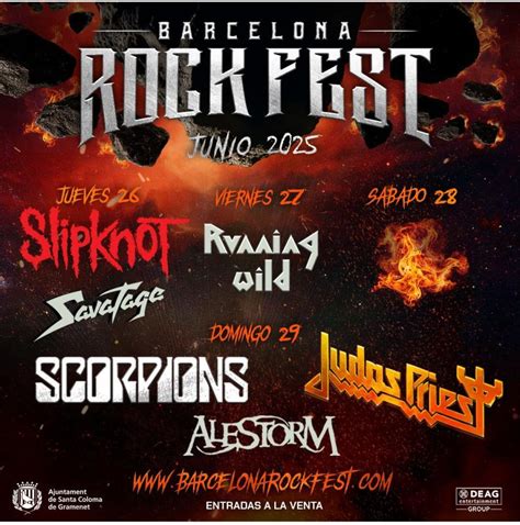 Rock Fest Barcelona Jours Barcelona Parc De