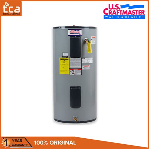 Us Craftmaster 120 Gallons Storage Water Heater Grey Dual Heating Elements Tca Digital Square