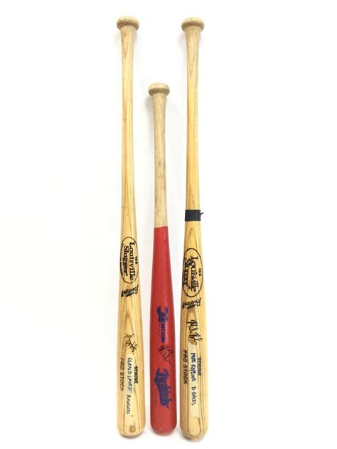 Lot - (3) Autographed Baseball Bats