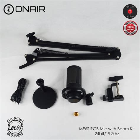 ONAIR ME6S RGB MIC With Boom Kit Gaming Condenser Microphone 24bit ...