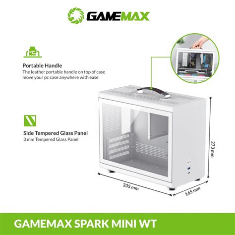 Jual Casing Komputer Gamemax Spark Mini Casing Pc Mini Itx White