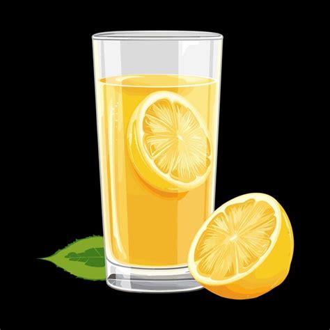 Premium Vector Vector Orange Juice Healthy Drink In Glass And Citrus Fruit Is Isolated In The