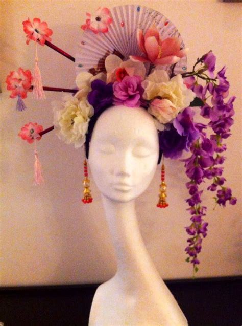 Geisha Headpiece Headdress By Mademoiselle Socat Made To Order