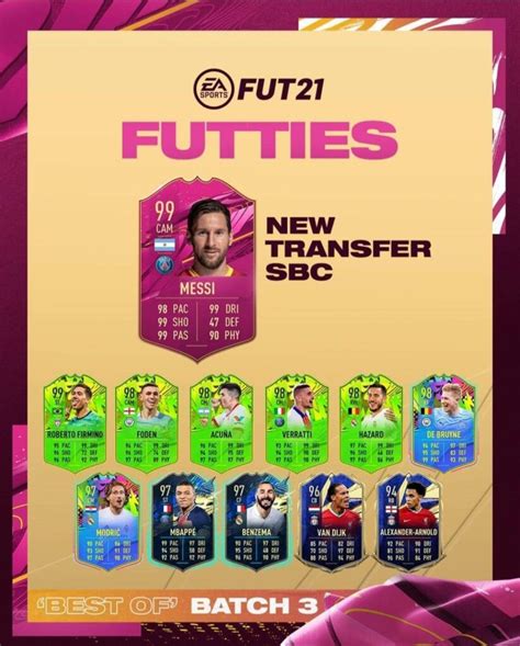 FIFA 21 Sfida Creazione Rosa Lionel Messi Futties Weareutita