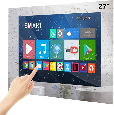 Haocrown 27 Inch Touchscreen Bathroom Tv Ip66 Waterproof Smart Mirror