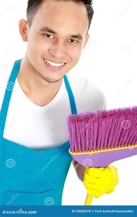 Happy Male Cleaning Service Royalty Free Stock Photos Image 29060978