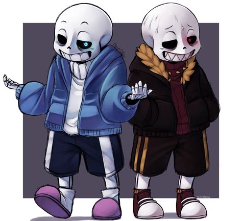 Undertale And Underfell Sans By Neykstar On Deviantart