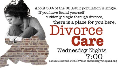 Divorce Care Ad November 2011 Inspire Me Divorce Finding Yourself