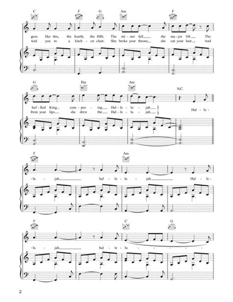 Hallelujah By Rufus Wainwright Piano Vocal Guitar Digital Sheet