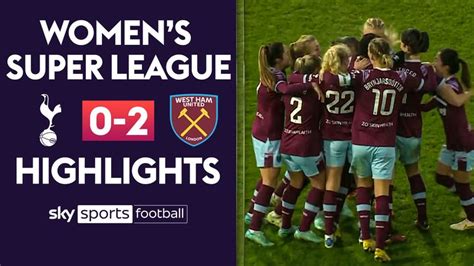 Tottenham 0-2 West Ham | WSL highlights | Video | Watch TV Show | Sky ...