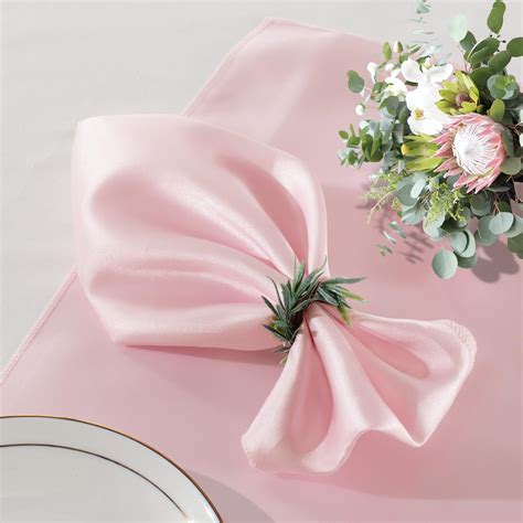 Amazon DLCFLF 60 Pack Satin Table Cloth Napkins 17 X 17 Inches