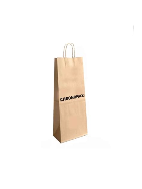 Chronopack Sac Kraft Bouteille Poign Es Torsad Es