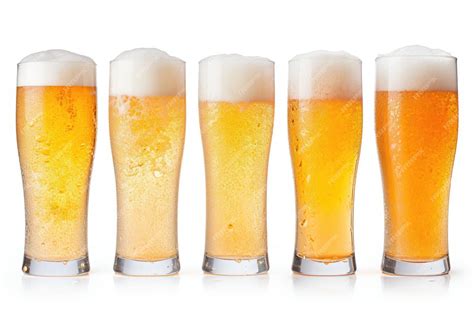 Premium Photo Light Beer In Frosted Glass On White Background