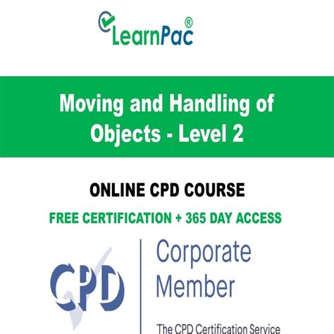 Moving And Handling Of Objects Level 2 Online CPD Course The