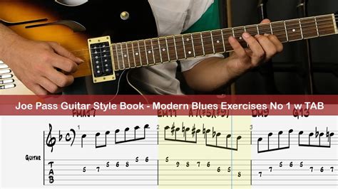 Joe Pass Guitar Style Book Modern Blues Exercises No 1 W Tab Youtube