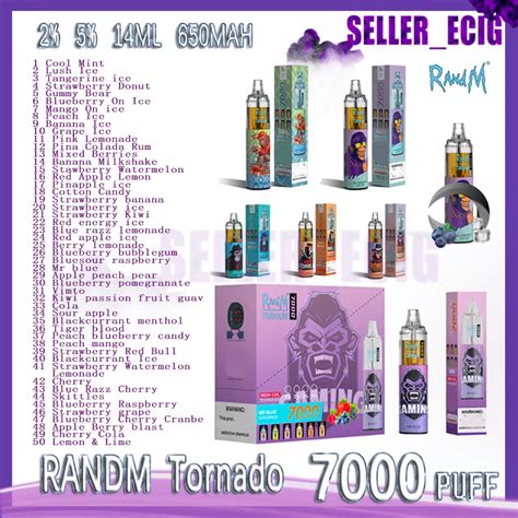 Original Randm Tornado 7000 Puff Jetable Vape Pen Cigarettes