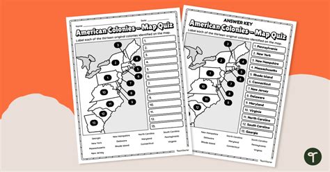 Colonies Map Quiz Teach Starter Worksheets Library