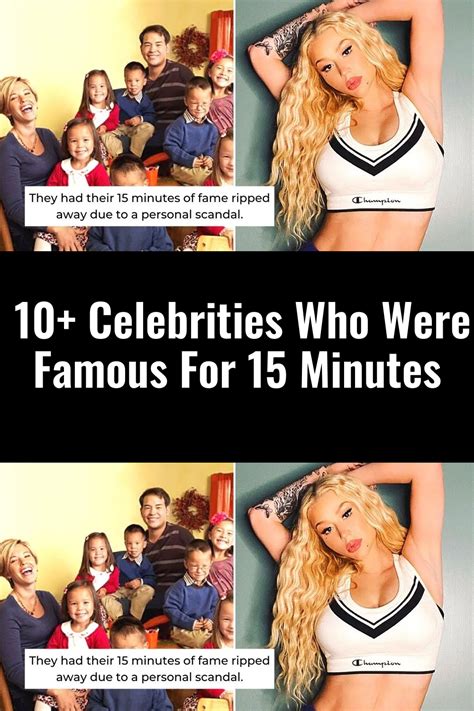 10 celebrities who were famous for 15 minutes – Artofit