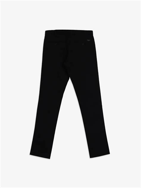 Indian Terrain Solid Black Trouser G3 Mct0853