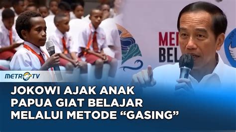 Jokowi Ajak Anak Papua Giat Belajar Melalui Metode Gasing Youtube