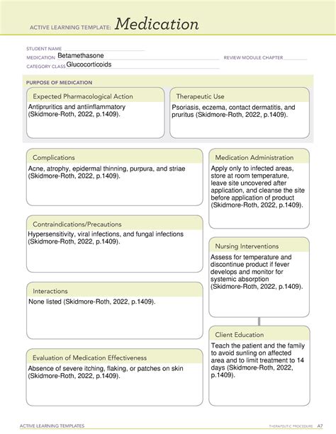 Bethamethasone 2 This Assignment Is A Medication Card For