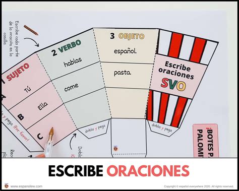 Juegos y actividades para crear oraciones Las partes de la oración