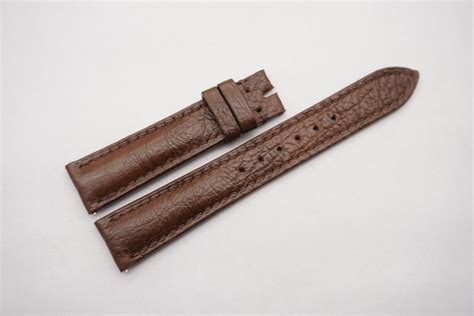 18mm 16mm Dark Brown Genuine Ostrich Belly Skin Leather Watch Strap