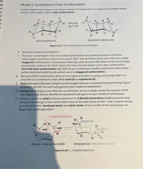 Solved Model 2. Cyclohexane Chair Conformation Another | Chegg.com