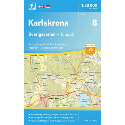 Karlskrona Schweden Norstedts Topo Landkartenschropp De