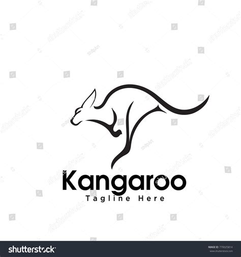 Fast Jump Kangaroo Logo Stock Vector (Royalty Free) 770025814 ...