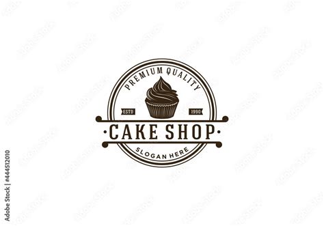 cake shop logo template in white background Stock Vector | Adobe Stock