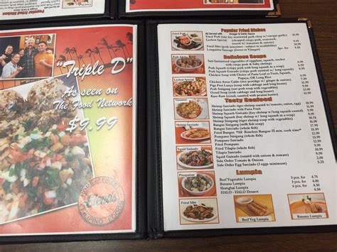 Menu At Elenas Restaurant Waipahu Tropicana Square Shopping Center