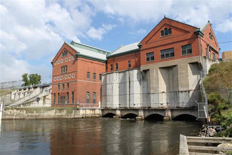 The Croton Dam On The Muskegon River In Newaygo Michigan Summer Of