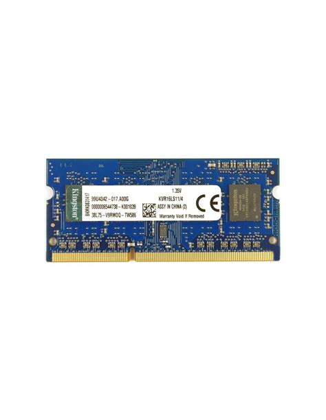 Kingston 4gb Ddr3 1600 Mhz Sodimm Memoria Ram Para Portátil