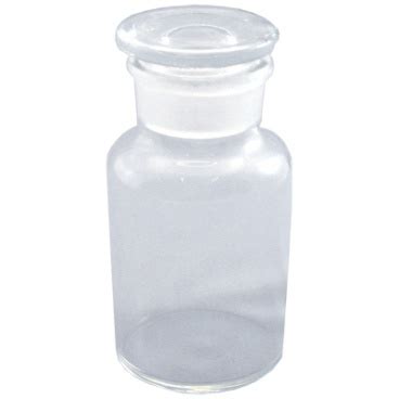 250ML Reagent Bottle Clear Glass Wide Mouth With One Ground In Glass