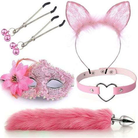 Jouets Sexuels Rouges Pour Femmes Cosplay Queue De Masque Sexy Plug Anal En M Tal Bouchons