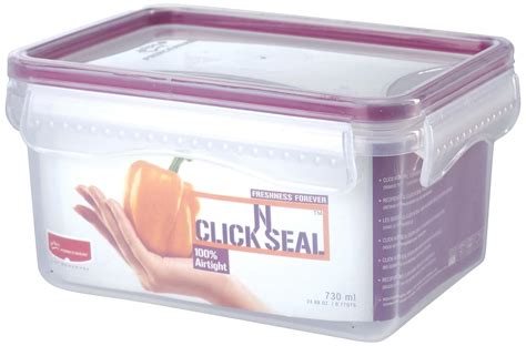 Buy Princeware Click N Seal Rectangular Container Ml Violet Online