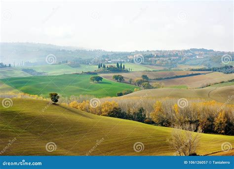 Autumn Colors in Tuscany Landscape, Italy Stock Image - Image of ...