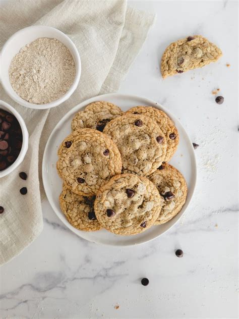 Oat Flour Chocolate Chip Cookies My Happy Bakes