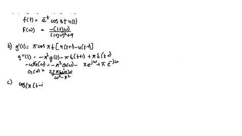 Solved Starting With The Fourier Transform Pair X T U T U T X