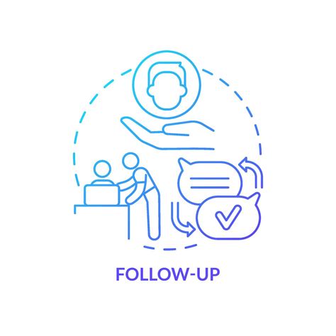 follow  blue gradient concept icon information support